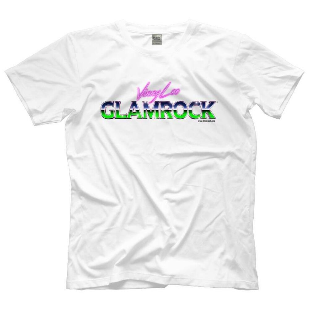 Vinny Lee Glamrock Full Logo Tee White Shirt